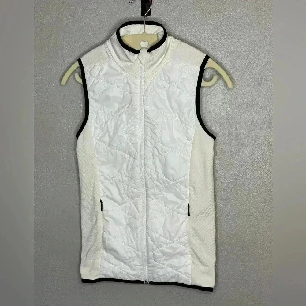 Athleta White and Cream Flurry Primaloft Vest XS - Picture 3 of 9